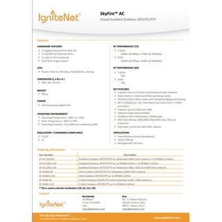 IgniteNet SkyFire N300 - 2,4GHz Outdoor AP/CPE/PTP
